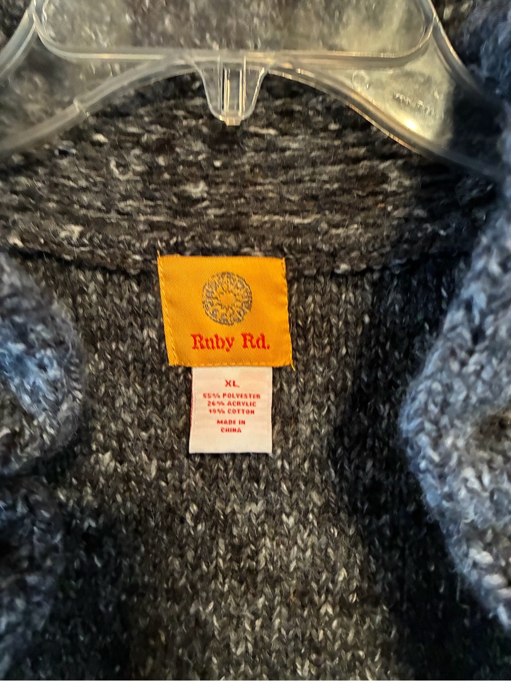 Ruby Rd. Dark Charcoal Ruffle Open-Front Cardigan - Picture 3 of 3